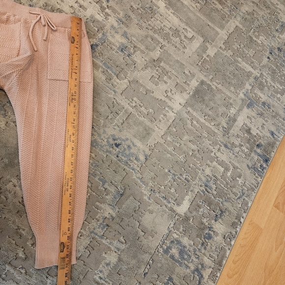 Carly Jeans Cable Knit Sweater Lounge Pants Joggers Dusty Pink Size Medium - Picture 9 of 14